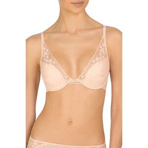 🆕NATORI Cherry Blossom Convertible Push-Up T-Shirt Bra Cameo Rose 36D #727191